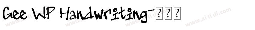 Gee WP Handwriting字体转换